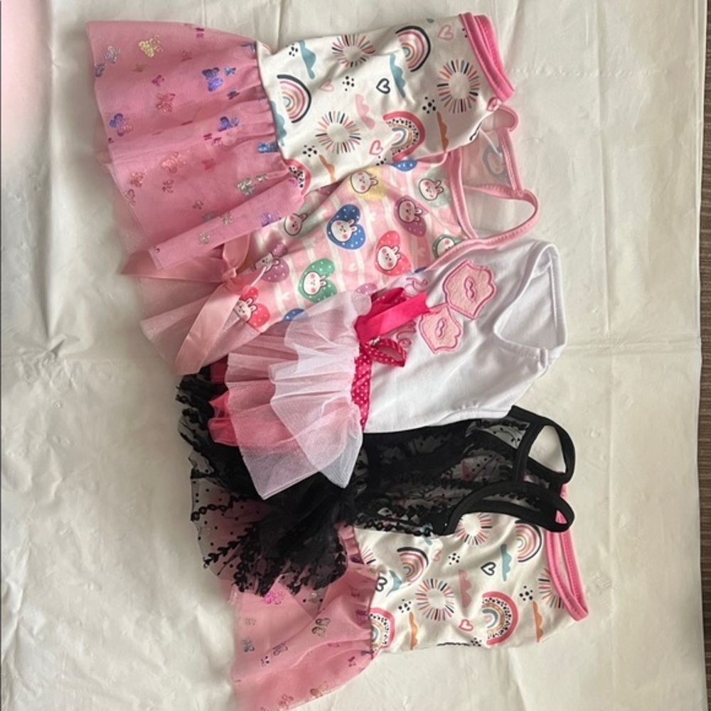 SHEIN Pink and Black Dog Dresses